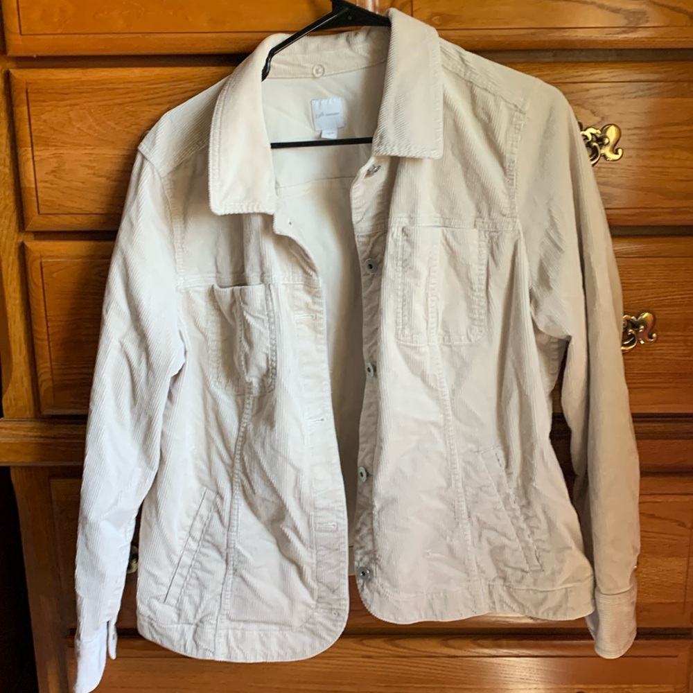 J. Jill Women’s Large Off-White Corduroy Jacket.